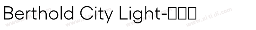 Berthold City Light字体转换